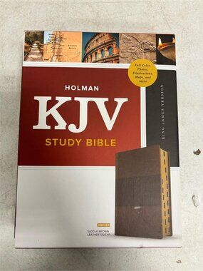 Holman KJV Study Bible Full-Color LeatherTouch (Saddle Brown) - Indexed